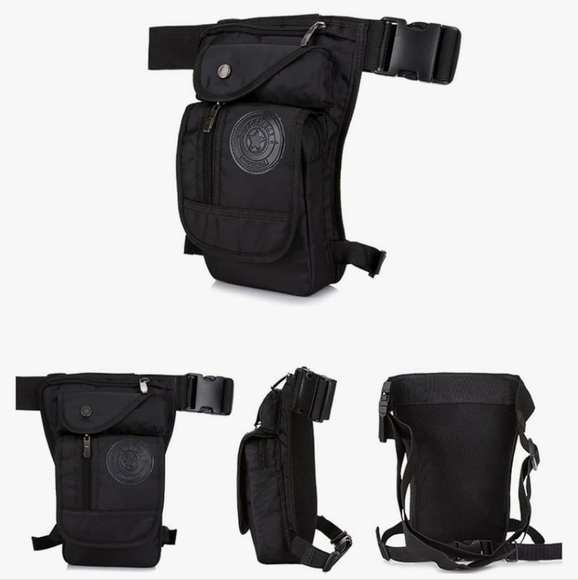 NWT Aolailud Unisex thigh drop leg bag in black - Picture 2 of 6